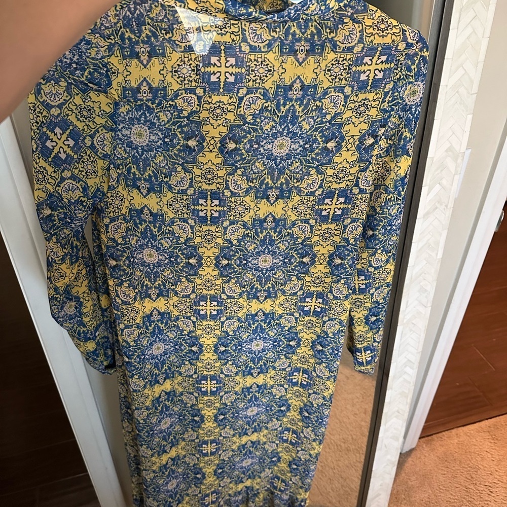 For Love And Lemons Blue and Yellow Maxi Dress - Picture 5 of 7